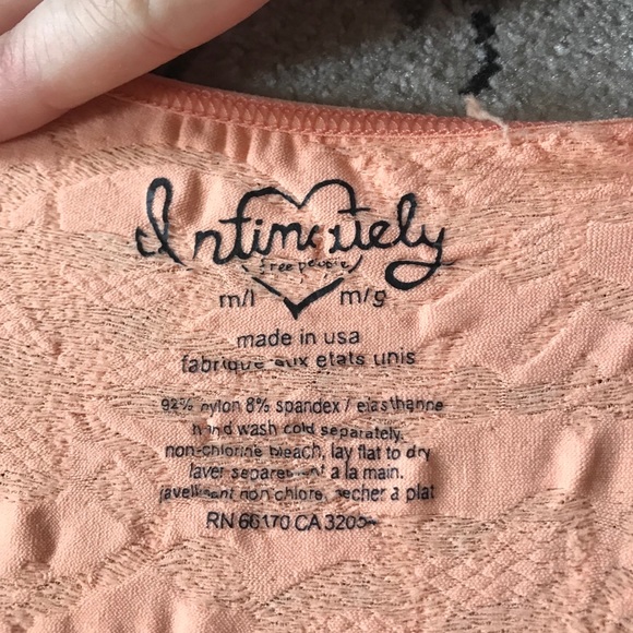 Free People (Intimately) Peach Slip/Body-con Dress - Picture 5 of 6